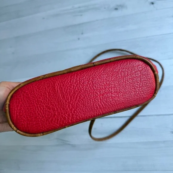 Vintage Jackson Red Faux Leather Handbag with Crossbody Strap - Picture 11 of 11